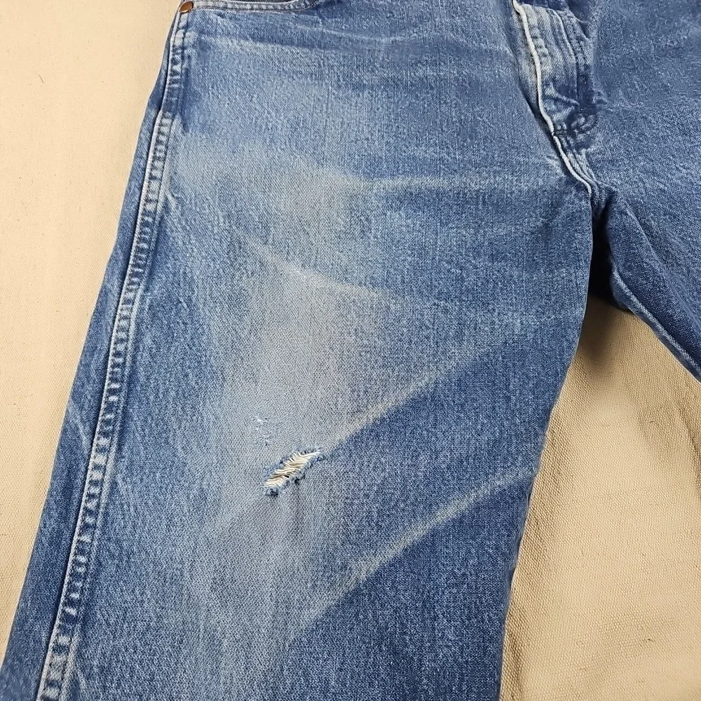 Wrangler Jeans Men's 38x29 Meas. 36x27 Blue 13MWZ Cowboy Cut Western Denim Rodeo